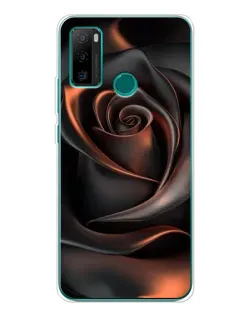 Чехол для Ulefone Note 10P с картинкой «Шелковая черная роза»