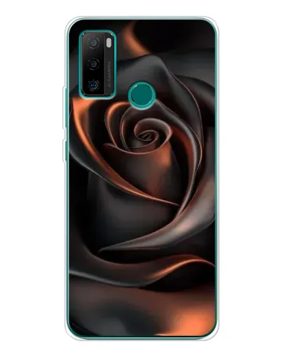 Чехол для Ulefone Note 10P с картинкой «Шелковая черная роза»