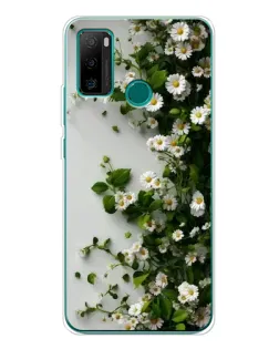 Чехол для Ulefone Note 10P с картинкой «Ветка мелких белых цветов»