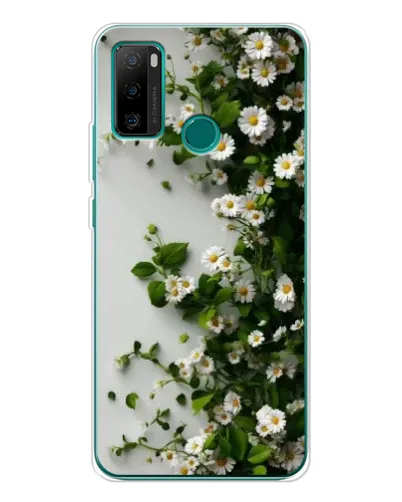 Чехол для Ulefone Note 10P с картинкой «Ветка мелких белых цветов»
