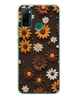 Чехол для Ulefone Note 10P с картинкой «Узор из маленьких подсолнухов»