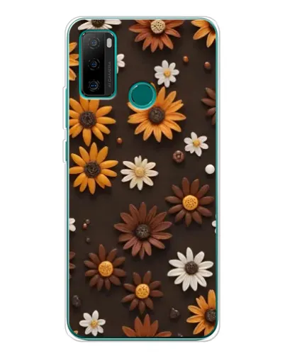 Чехол для Ulefone Note 10P с картинкой «Узор из маленьких подсолнухов»