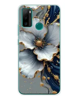 Чехол для Ulefone Note 10P с картинкой «Белый цветок и золотой флюид»