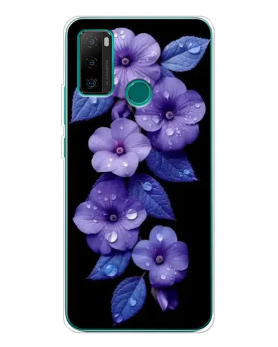 Чехол для Ulefone Note 10P с картинкой «Фиолетовые цветы с росою»