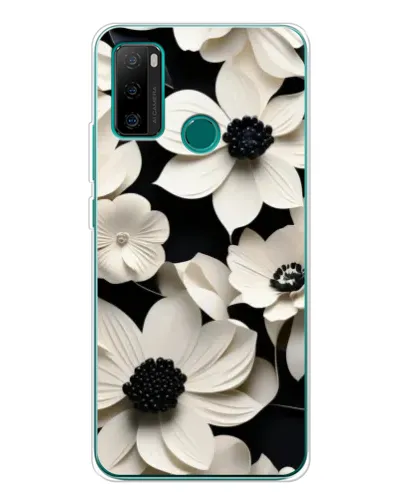 Чехол для Ulefone Note 10P с картинкой «Объемные белые цветы»