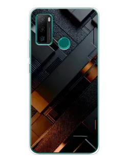 Чехол для Ulefone Note 10P с картинкой «Черные геометрические блоки»