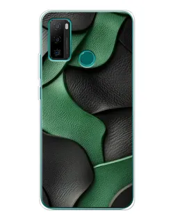 Чехол для Ulefone Note 10P с картинкой «Зеленые кожаные волны»