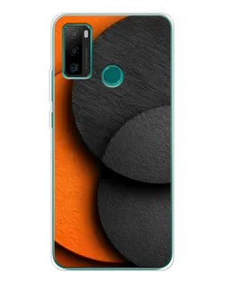 Чехол для Ulefone Note 10P с картинкой «Геометрия оранжевых кругов»