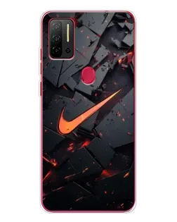 Чехол для Ulefone Note 11P с картинкой «Nike — эффект разломов»