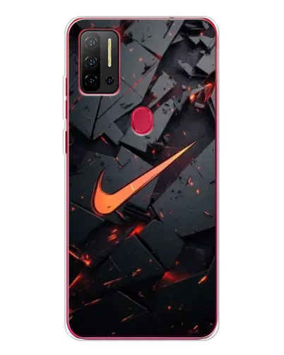 Чехол для Ulefone Note 11P с картинкой «Nike — эффект разломов»