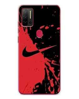 Чехол для Ulefone Note 11P с картинкой «Красные брызги Nike»