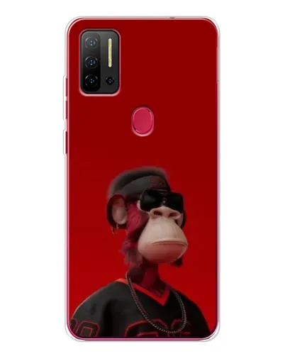 Чохол для Ulefone Note 11P з картинкою «Bored Ape в червоному»