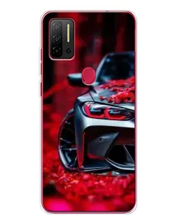Чохол для Ulefone Note 11P з картинкою «Спортивна BMW та квіти»