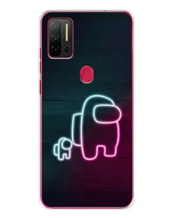 Чехол для Ulefone Note 11P с картинкой «Among Us неон-арт»