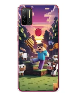 Чехол для Ulefone Note 11P с картинкой «Стив на ферме»