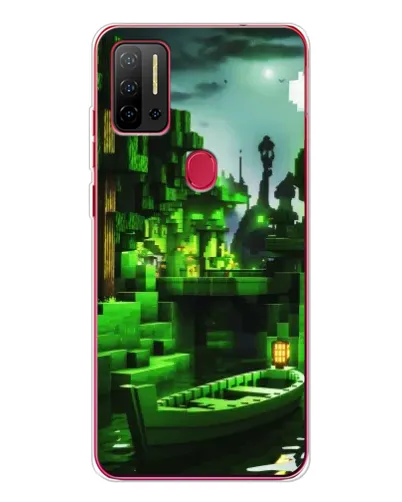 Чехол для Ulefone Note 11P с картинкой «Minecraft лесной пейзаж»