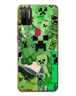 Чехол для Ulefone Note 11P с картинкой «Криперы Minecraft»
