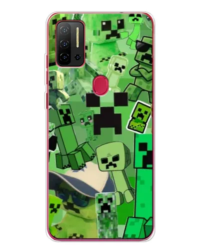 Чехол для Ulefone Note 11P с картинкой «Криперы Minecraft»