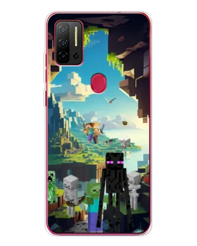 Чехол для Ulefone Note 11P с картинкой «Эндермен в лесу»