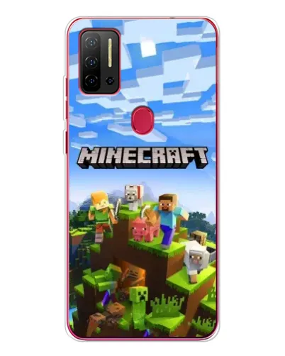 Чехол для Ulefone Note 11P с картинкой «Minecraft классический мир»
