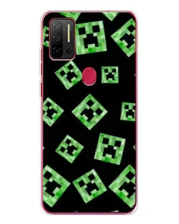 Чехол для Ulefone Note 11P с картинкой «Паттерн с криперами»