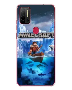 Чехол для Ulefone Note 11P с картинкой «Minecraft ледяной мир»