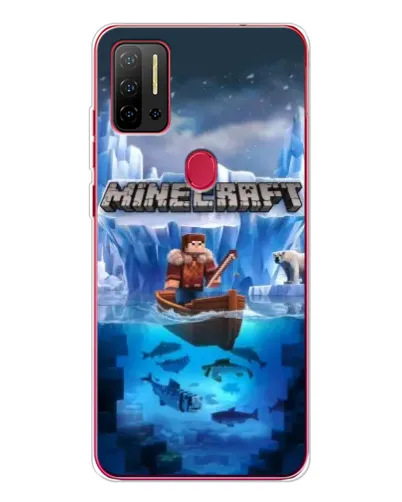 Чехол для Ulefone Note 11P с картинкой «Minecraft ледяной мир»