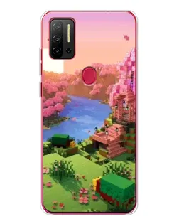 Чехол для Ulefone Note 11P с картинкой «Розовое дерево Minecraft»