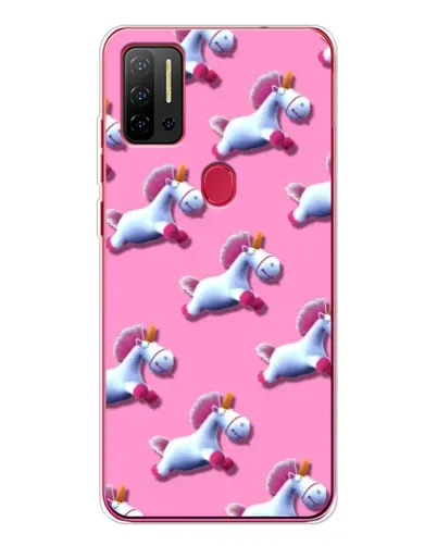Чехол для Ulefone Note 11P с картинкой «Единороги на розовом»