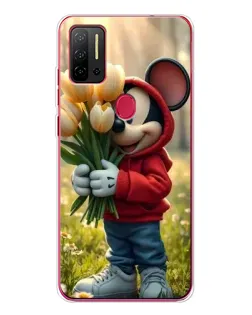 Чехол для Ulefone Note 11P с картинкой «Микки с тюльпанами»