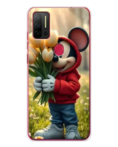 Чехол для Ulefone Note 11P с картинкой «Микки с тюльпанами»