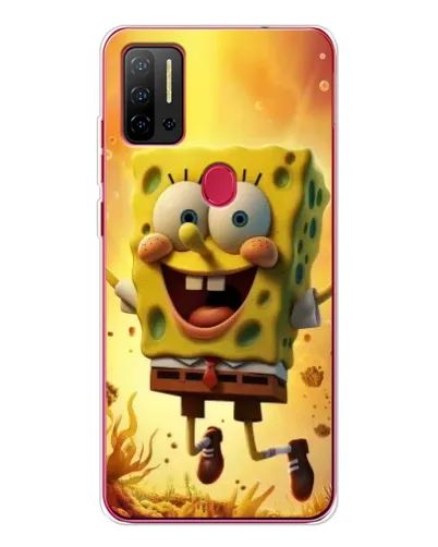 Чехол для Ulefone Note 11P с картинкой «Губка Боб прыгает»