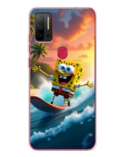 Чехол для Ulefone Note 11P с картинкой «Губка Боб серфингист»