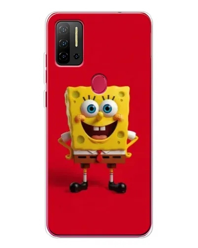 Чехол для Ulefone Note 11P с картинкой «Спанч Боб на красном»