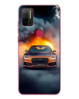 Чохол для Ulefone Note 11P з картинкою «Audi у вогняному диму»