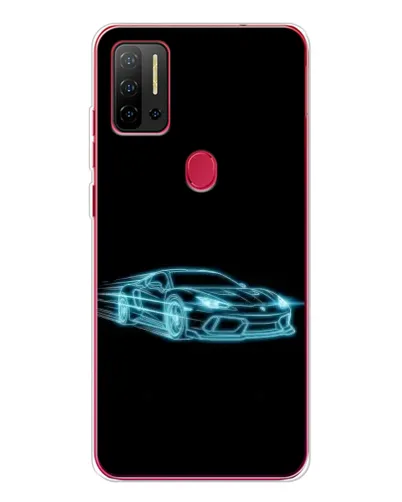 Чохол для Ulefone Note 11P з картинкою «Неоновий контур Lamborghini»