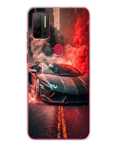 Чохол для Ulefone Note 11P з картинкою «Lamborghini червоний дим»