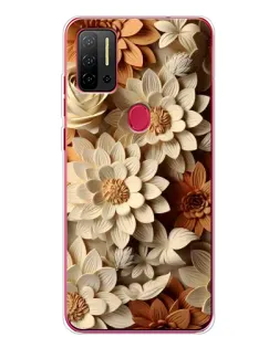 Чехол для Ulefone Note 11P с картинкой «Бежевый флористический декор»
