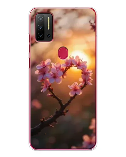 Чехол для Ulefone Note 11P с картинкой «Розовый цвет сердце на фоне заката» Чехол для Ulefone Note 11P с картинкой «Розовый цвет сердце на фоне заката»
