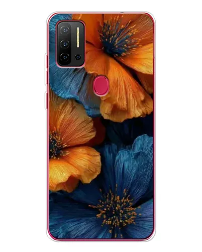 Чехол для Ulefone Note 11P с картинкой «Яркая сине-оранжевая флора» Чехол для Ulefone Note 11P с картинкой «Яркая сине-оранжевая флора»