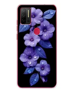 Чехол для Ulefone Note 11P с картинкой «Фиолетовые цветы с росою»