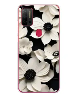 Чехол для Ulefone Note 11P с картинкой «Объемные белые цветы»