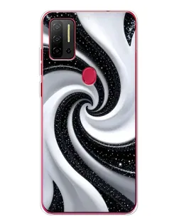 Чохол для Ulefone Note 11P з картинкою «Чорно-біла спіраль»