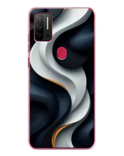 Чохол для Ulefone Note 11P з картинкою «Об'ємні чорно-білі стрічки»