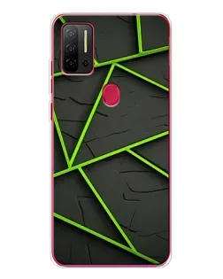 Чохол для Ulefone Note 11P з картинкою «Зелені геометричні лінії»