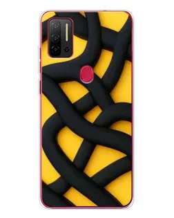Чохол для Ulefone Note 11P з картинкою «Чорне жовте переплетення»
