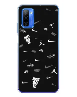 Чехол для Ulefone Note 12 с картинкой «Nike Black Pattern» Чехол для Ulefone Note 12 с картинкой «Nike Black Pattern»