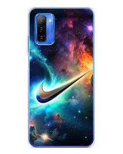 Чехол для Ulefone Note 12 с картинкой «Космический Nike Swoosh»