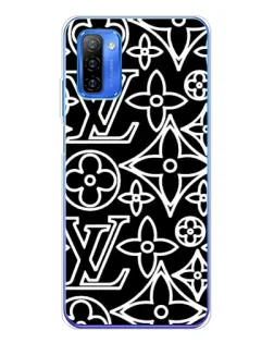 Чохол для Ulefone Note 12 з картинкою «Чорно-білий візерунок LV»