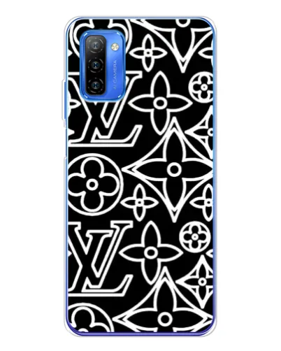 Чохол для Ulefone Note 12 з картинкою «Чорно-білий візерунок LV»